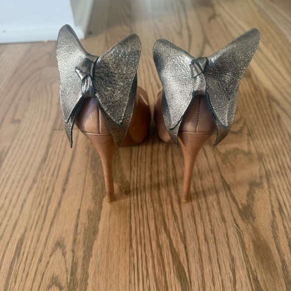ALDO Nude Bow Back Platform Heels Size 36 (6) - Picture 3 of 7